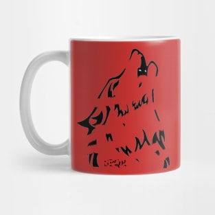 Wolf of Rome- dark outline Mug